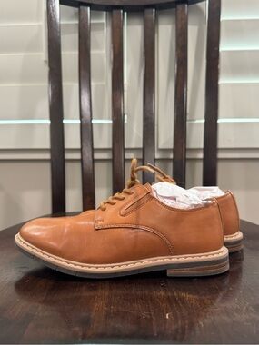 Kenneth Cole Boy’s Tan Leather Derby Shoes